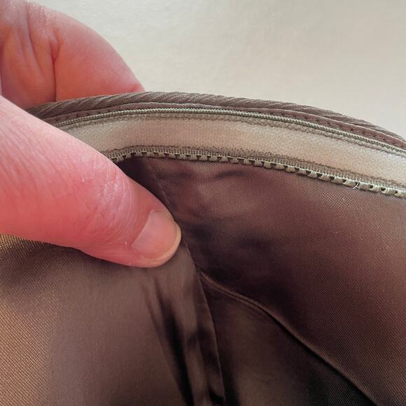 Jenny Yoo Collection Brown Silk Ruched Strapless Formal Evening Gown 10 - Picture 14 of 16